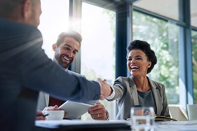 Business people shaking hands